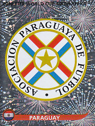 Team Emblem Paraguay samolepka Panini World Cup 2010 #430
